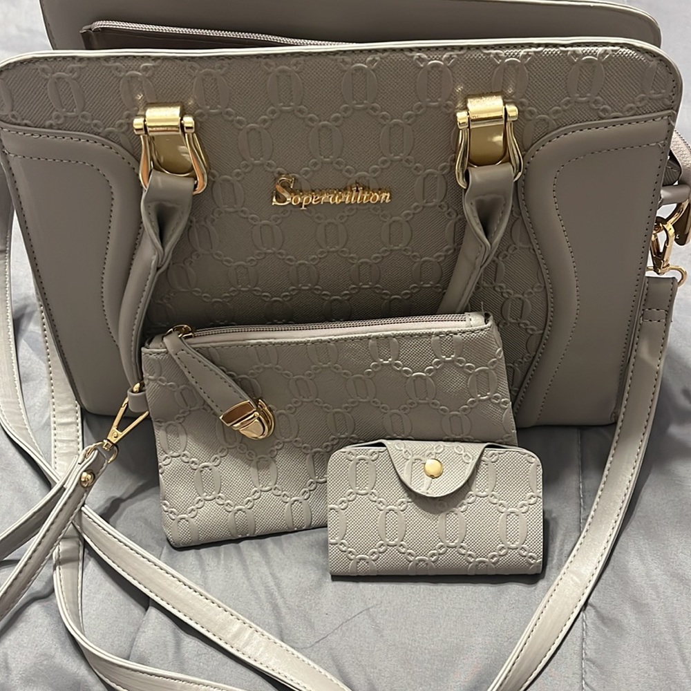 The purse set Women's Fashion Top Handle Satchel Purse Set 3pc